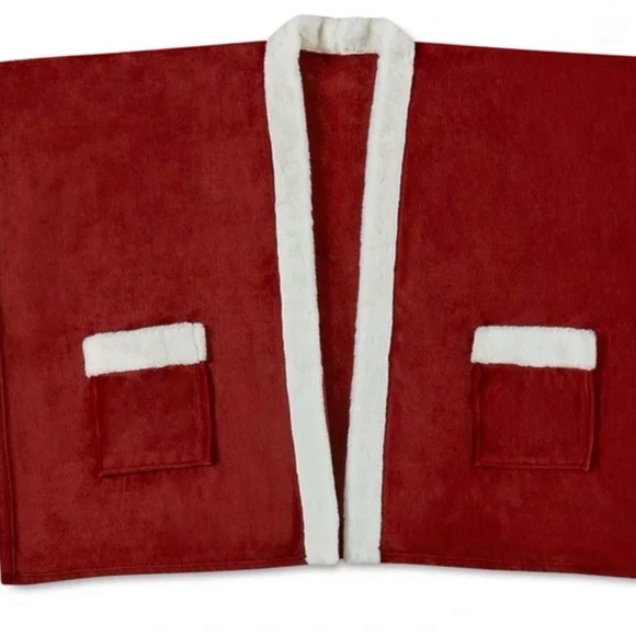 Women's Christmas Santa Clause Red and White Cozy Robe New Without Tags - Picture 4 of 4